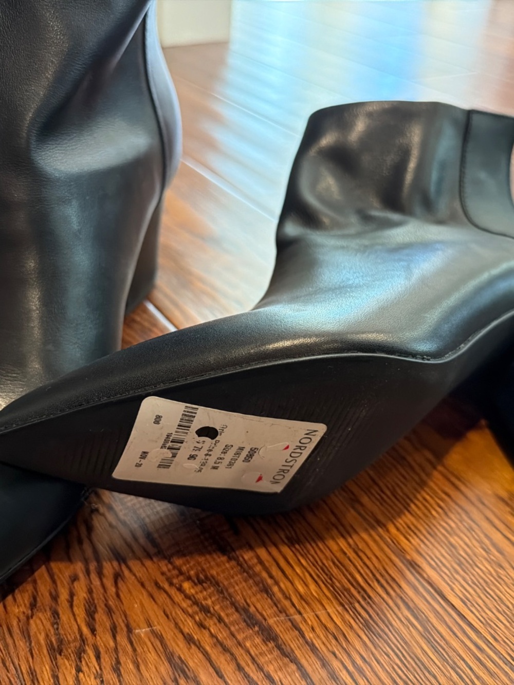 NWT Steve Madden Black Pointed Toe Wedge Booties | 8.5 - Picture 6 of 12